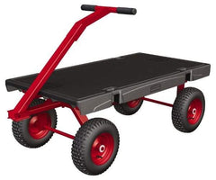 Rubbermaid - 2,000 Lb Capacity Structural Foam/Steel Wagon Truck - Structural Foam Deck, 30" OAW, Rubber Casters - Apex Tool & Supply