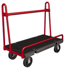 Rubbermaid - 2,000 Lb Capacity Structural Foam/Steel Panel Truck - Structural Foam Deck, 24" OAW, Polyolefin Casters - Apex Tool & Supply
