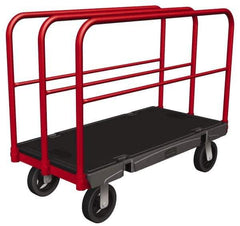 Rubbermaid - 2,000 Lb Capacity Structural Foam/Steel Panel Truck - Structural Foam Deck, 24" OAW, Polyolefin Casters - Apex Tool & Supply