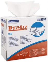 WypAll - X50 Dry Shop Towel/Industrial Wipes - Pop-Up, 12-1/4" x 9-1/4" Sheet Size, White - Apex Tool & Supply