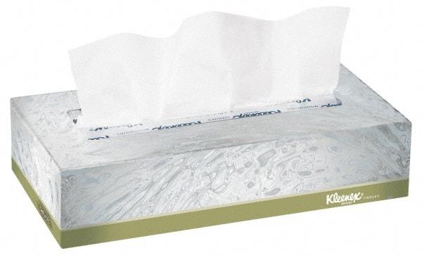 Kleenex - Flat Box of White Facial Tissues - 2 Ply - Apex Tool & Supply