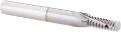 Vargus - 1/4-20, 7/16-20, 1/2-20, 3/4-20, 1-20 UNC, UNEF, UNF, 0.192" Cutting Diam, 3 Flute, Solid Carbide Helical Flute Thread Mill - Internal Thread, 0.525" LOC, 2.244" OAL, 1/4" Shank Diam - Apex Tool & Supply
