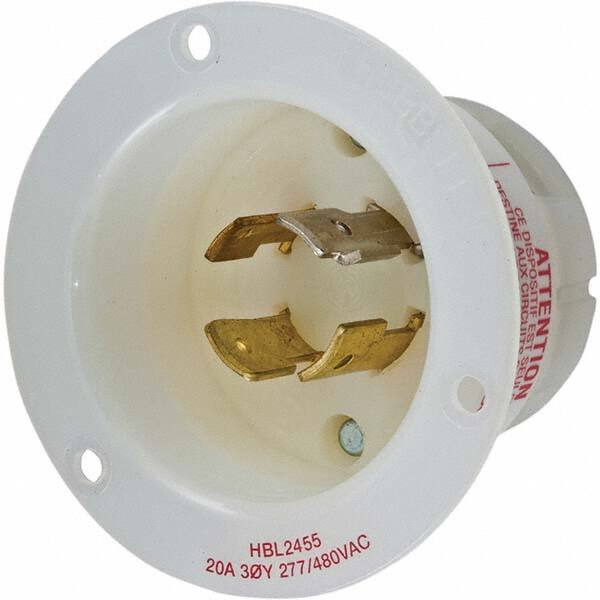 Hubbell Wiring Device-Kellems - 3-Phase Wye 277/480 VAC 20A NEMA L19-20P Industrial Twist Lock Inlet - Apex Tool & Supply