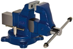 Yost Vises - 3" Jaw Width, 4" Opening Capacity, 3" Throat Depth, Ductile Iron Swivel Bench Vise - Bolt Down Base Attachment - Apex Tool & Supply
