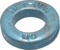 Metric Blue - M6 Screw, Alloy Steel Standard Flat Washer - 6.87mm ID x 13mm OD, 2.7mm Thick - Apex Tool & Supply