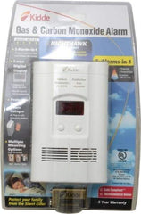 Kidde - 6.1 Inch Long x 3.8 Inch Wide, AC Plug In 120 Volt Carbon Monoxide and Explosive Gas Alarm - 85 dB Decibel Rating, 9V Battery Included, Indicating Light - Apex Tool & Supply