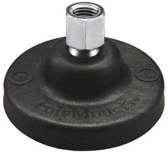 Gibraltar - 10000 Lb Capacity, 3/4-10 Thread, 2-1/4" OAL, Steel Stud, Tapped Pivotal Socket Mount Leveling Pad - 5" Base Diam, Steel Pad, 1-1/16" Hex - Apex Tool & Supply