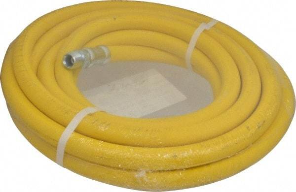 Continental ContiTech - 1/2" ID x 0.89" OD 25' Long Oil Resistant Air Hose - MNPT x MNPT Ends, 500 Working psi, -20 to 190°F, 1/2" Fitting, Yellow - Apex Tool & Supply