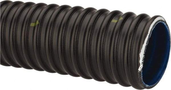 Continental ContiTech - 2" ID x 2.46" OD, 40 Max psi, 29 In. Hg, Dry Material Handling & Transfer Hose - Urethane, -40 to 158°F, 2-1/2" Bend Radius, 100' Coil Length, Black - Apex Tool & Supply