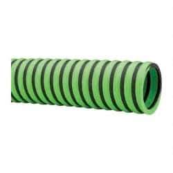 Continental ContiTech - -20 to 180°F, 1-1/2" Inside x 1.78" Outside Diam, Thermoplastic Liquid Suction & Discharge Hose - Green & Black, 100' Long, 29 Vacuum Rating, 50 psi Working & 150 psi Brust Pressure - Apex Tool & Supply
