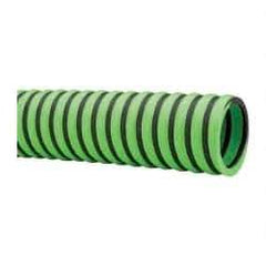 Continental ContiTech - -20 to 180°F, 1-1/2" Inside x 1.78" Outside Diam, Thermoplastic Liquid Suction & Discharge Hose - Green & Black, 100' Long, 29 Vacuum Rating, 50 psi Working & 150 psi Brust Pressure - Apex Tool & Supply