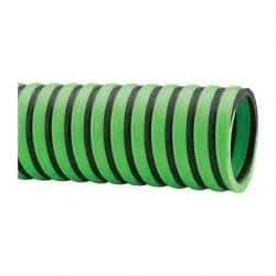 Continental ContiTech - -20 to 180°F, 2 Inch Inside x 2.4 Inch Outside Diameter, Thermoplastic Liquid Suction and Discharge Hose - Green and Black, 100 Ft. Long, 29 Vacuum Rating, 50 psi Working and 150 psi Brust Pressure - Apex Tool & Supply