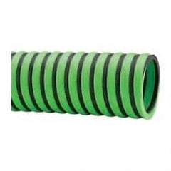 Continental ContiTech - -20 to 180°F, 2 Inch Inside x 2.4 Inch Outside Diameter, Thermoplastic Liquid Suction and Discharge Hose - Green and Black, 100 Ft. Long, 29 Vacuum Rating, 50 psi Working and 150 psi Brust Pressure - Apex Tool & Supply
