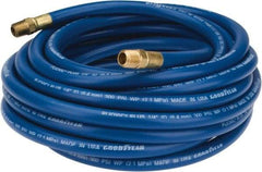 Continental ContiTech - 1/4" ID x 1/2" OD 25' Long Multipurpose Air Hose - MNPT x MNPT Ends, 300 Working psi, -10 to 158°F, 1/4" Fitting, Blue - Apex Tool & Supply