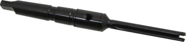 Allied Machine and Engineering - Series Y, 3/8 to 27/64" Diam, 2MT Taper Shank, Straight Flute Spade Drill - 2-3/8" Max Depth, 4-19/32" Body Length, 7-7/16" OAL, Standard Length, Through Coolant - Apex Tool & Supply