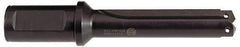 Allied Machine and Engineering - Series Y, 9.5 to 11mm Diam, 20mm Diam Straight Shank with Flange, Straight Flute Spade Drill - 31.8mm Max Depth, 63.5mm Body Length, 103mm OAL, Short Length, Through Coolant - Apex Tool & Supply