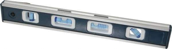 Empire Level - Magnetic 12" Long 4 Vial Torpedo Level - Aluminum, Silver, 1 45°, 1 Level, 1 Plumb & 1 Vari-Pitch Vials - Apex Tool & Supply