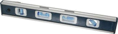 Empire Level - Magnetic 12" Long 4 Vial Torpedo Level - Aluminum, Silver, 1 45°, 1 Level, 1 Plumb & 1 Vari-Pitch Vials - Apex Tool & Supply