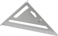 Empire Level - 7" Blade Length, Buffed Finish, Aluminum Rafter Square - 1/16", 0.083", 1/8" Graduation - Apex Tool & Supply