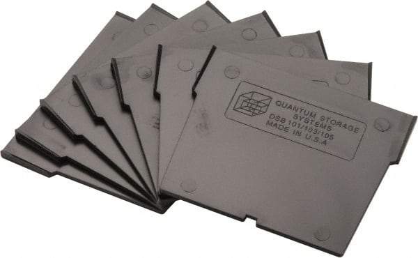 Quantum Storage - 4.1" Wide x 4" High, Black Bin Divider - Use with Quantum Storage Systems - Shelf Bin QSB101, 103, 105 - Apex Tool & Supply