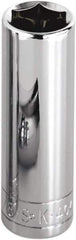 SK - 3/8", 1/4" Drive, Deep Hand Socket - 6 Points, Steel, Chrome Finish - Apex Tool & Supply