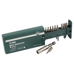 Torx Bit Selector Set T5-T30, Magnetic 1/4″ Bit Holder in Plastic Storage Box - Apex Tool & Supply