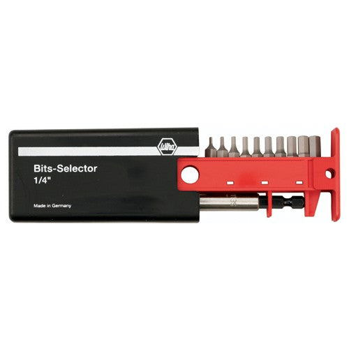 Hex Inch Bit Selector Set 1/16″-1/4″, Magnetic 1/4″ Bit Holder in Plastic Storage Box - Apex Tool & Supply