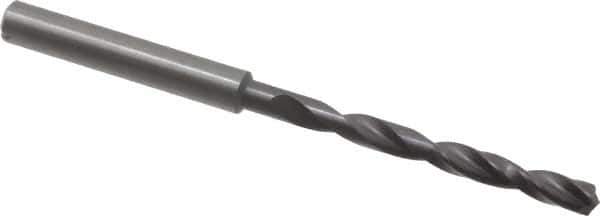 Guhring - 4.3mm, 140° Point, Spiral Flute, Solid Carbide Taper Length Drill Bit - FIREX Finish, 45mm Flute Length, 85mm OAL, Series 5512 - Apex Tool & Supply