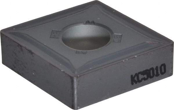 Kennametal - CNMG642 MP Grade KC5010 Carbide Turning Insert - TiAlN Finish, 80° Diamond, 3/4" Inscr Circle, 1/4" Thick, 1/32" Corner Radius - Apex Tool & Supply