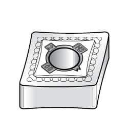 Kennametal - CNMG642 MS Grade KC5525 Carbide Turning Insert - TiAlN Finish, 80° Diamond, 3/4" Inscr Circle, 1/4" Thick, 1/32" Corner Radius - Apex Tool & Supply