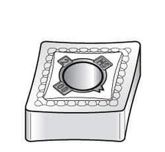 Kennametal - CNMG642 MS Grade KC5525 Carbide Turning Insert - TiAlN Finish, 80° Diamond, 3/4" Inscr Circle, 1/4" Thick, 1/32" Corner Radius - Apex Tool & Supply