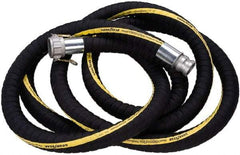 Alliance Hose & Rubber - 1-1/2" ID x 1.91" OD x 25' OAL, Cam & Groove Petroleum Transfer Hose - 250 Max Working psi, -40 to 200°F, 1.5" Bend Radius, 1-1/2" Fitting, Black - Apex Tool & Supply