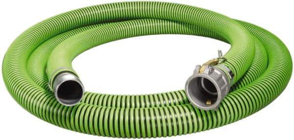 Alliance Hose & Rubber - -40 to 180°F, 4" Inside x 4.67" Outside Diam, Thermoplastic Rubber with Polyethylene Helix Liquid Suction & Discharge Hose - Green & Black, 20' Long, 29 Vacuum Rating, 40 psi Working & 150 psi Brust Pressure - Apex Tool & Supply