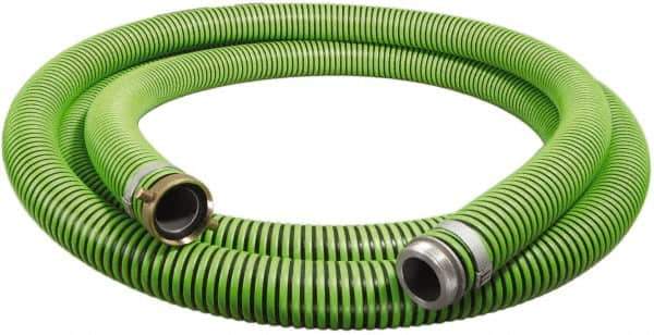 Alliance Hose & Rubber - -40 to 180°F, 6" Inside x 6-3/4" Outside Diam, Thermoplastic Rubber with Polyethylene Helix Liquid Suction & Discharge Hose - Green & Black, 20' Long, 29 Vacuum Rating, 25 psi Working & 150 psi Brust Pressure - Apex Tool & Supply
