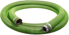 Alliance Hose & Rubber - -40 to 180°F, 2" Inside x 2.4" Outside Diam, Thermoplastic Rubber with Polyethylene Helix Liquid Suction & Discharge Hose - Green & Black, 20' Long, 29 Vacuum Rating, 50 psi Working & 150 psi Brust Pressure - Apex Tool & Supply