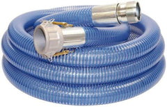 Alliance Hose & Rubber - -40 to 150°F, 4" Inside x 4-1/2" Outside Diam, PVC Liquid Suction & Discharge Hose - Transparent Blue, 20' Long, 29 Vacuum Rating, 55 psi Working Pressure - Apex Tool & Supply