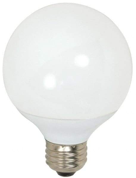 Value Collection - 9 Watt Fluorescent Decorative Medium Screw Lamp - 2,700°K Color Temp, 500 Lumens, G25, 10,000 hr Avg Life - Apex Tool & Supply