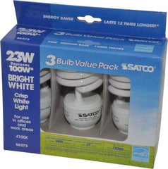 Value Collection - 23 Watt Fluorescent Residential/Office Medium Screw Lamp - 4,100°K Color Temp, 1,600 Lumens, T2, 10,000 hr Avg Life - Apex Tool & Supply