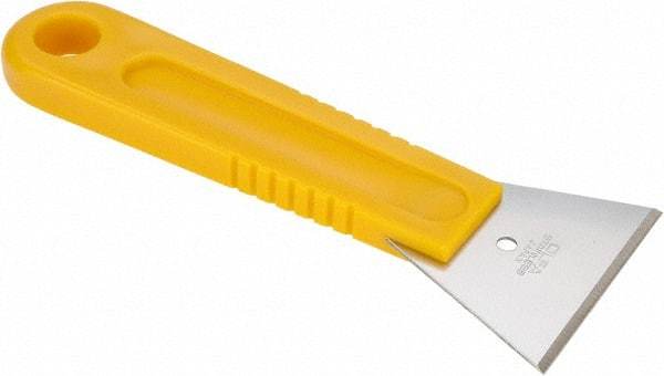 Olfa - Stainless Steel 1-Edge Scraper - 1-1/4" Blade Width x 2-21/64" Blade Length, 6-5/16" Long Handle - Apex Tool & Supply