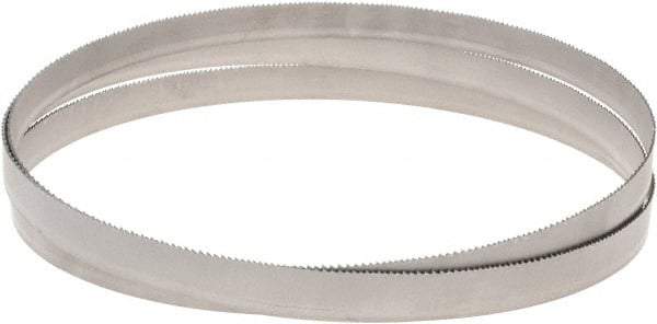 M.K. MORSE - 10 to 14 TPI, 7' 9 Long x 3/4" Wide x 0.035" Thick, Welded Band Saw Blade - Bi-Metal, Toothed Edge, Modified Raker Tooth Set, Flexible Back, Contour Cutting - Apex Tool & Supply