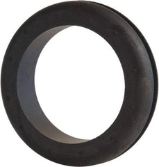 Made in USA - 2-1/8" OD, 1/2" Thick Military Specification Grommet - Buna-N Rubber, 1-3/4" Slot Diam x 1/8" Slot Width - Apex Tool & Supply