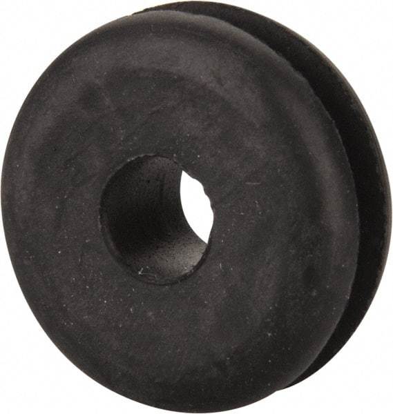 Made in USA - 1" OD, 3/8" Thick Military Specification Grommet - Buna-N Rubber, 3/4" Slot Diam x 1/8" Slot Width - Apex Tool & Supply