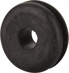 Made in USA - 1" OD, 3/8" Thick Military Specification Grommet - Buna-N Rubber, 3/4" Slot Diam x 1/8" Slot Width - Apex Tool & Supply