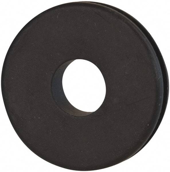 Made in USA - 1-1/2" OD, 5/16" Thick Military Specification Grommet - Buna-N Rubber, 1-1/4" Slot Diam x 1/8" Slot Width - Apex Tool & Supply