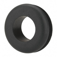 Made in USA - 1-5/16" OD, 1/2" Thick Military Specification Grommet - Buna-N Rubber, 1" Slot Diam x 3/16" Slot Width - Apex Tool & Supply