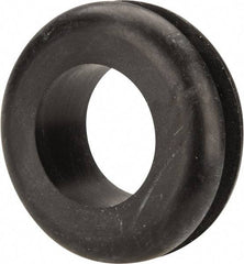 Made in USA - 1-5/8" OD, 9/16" Thick Military Specification Grommet - Buna-N Rubber, 1-1/4" Slot Diam x 3/16" Slot Width - Apex Tool & Supply