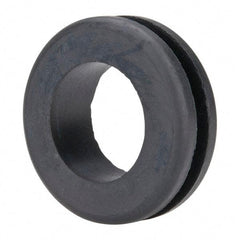 Made in USA - 1-3/4" OD, 9/16" Thick Military Specification Grommet - Buna-N Rubber, 1-3/8" Slot Diam x 3/16" Slot Width - Apex Tool & Supply
