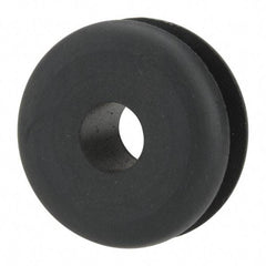 Made in USA - 1" OD, 7/16" Thick Military Specification Grommet - Buna-N Rubber, 3/4" Slot Diam x 3/16" Slot Width - Apex Tool & Supply