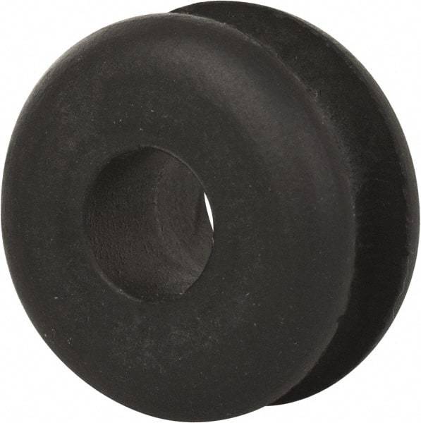 Made in USA - 13/16" OD, 7/16" Thick Military Specification Grommet - Buna-N Rubber, 9/16" Slot Diam x 3/16" Slot Width - Apex Tool & Supply