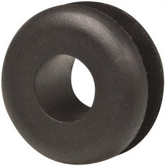 Made in USA - 7/8" OD, 7/16" Thick Military Specification Grommet - Buna-N Rubber, 5/8" Slot Diam x 3/16" Slot Width - Apex Tool & Supply